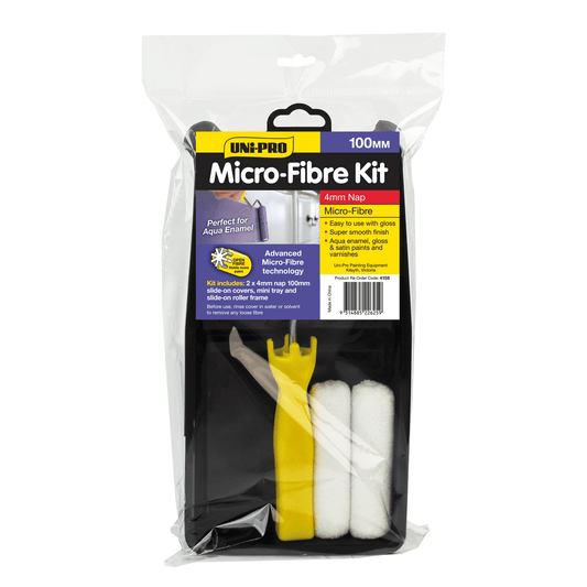 UNi-PRO 100mm Microfibre Roller Kit 4mm Nap